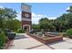 The neighborhood clock tower is surrounded by water features and benches to provide a community meeting place at 3021 Winding Waters Way, Raleigh, NC 27614