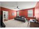 Cozy bedroom with carpet, desk, and ample natural light, perfect for relaxation and productivity at 3601 Lily Orchard Way, Apex, NC 27539