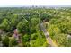 Aerial view of property location in relation to the American Tobacco Trail and downtown Durham at 429 Carolina Cir, Durham, NC 27707