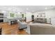 Open-concept living space with seamless flow between the kitchen and living areas at 4301 Azalea Dr, Raleigh, NC 27612