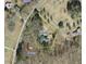 Aerial view of the property highlighting the house, surroundings, and land plot at 440 Montgomery Rd, Franklinton, NC 27525