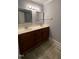 Bathroom with double sink vanity and updated fixtures, offering a clean and modern design at 512 Crestview Dr, Durham, NC 27712
