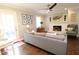 Inviting living room features a cozy seating area, fireplace, and stylish decor at 5509 Cliffwood Ct, Raleigh, NC 27609