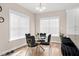 Cozy breakfast nook area with a round glass table at 7107 Elkhorn Rd, Rocky Mount, NC 27803