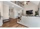 Spacious living room boasts high ceilings, wood floors, and a cozy atmosphere at 7107 Elkhorn Rd, Rocky Mount, NC 27803