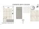 Bathroom design elements featuring tiles, vanity, countertop, shower and a modern faucet at 745 Parc Townes Dr # 35, Wendell, NC 27591