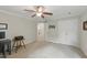 Spacious office area featuring neutral paint, ceiling fan, and ample storage space at 776 Legend Oaks Dr, Chapel Hill, NC 27517