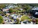 Expansive aerial view of the beautiful park filled with green spaces, walking paths, and pavilions at 809 Davidson Point Rd, Cary, NC 27513
