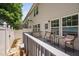 A cozy back deck with seating, perfect for enjoying the outdoors at 809 Davidson Point Rd, Cary, NC 27513