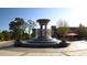A tiered fountain is a centerpiece of the Frantz Square gathering area at 809 Davidson Point Rd, Cary, NC 27513