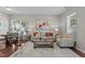 Bright living room featuring hardwood floors, neutral paint, lots of natural light, and modern furniture at 948 Consortium Dr, Raleigh, NC 27603