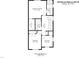 Detailed second floor plan with primary bedroom, two bedrooms, two baths, and a walk-in closet at 102 Harvest Oaks Lane # 38, Durham, NC 27703