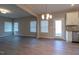 Open concept living room with hardwood flooring and a view to the kitchen at 108 Freedom Heights Ln # 147, Smithfield, NC 27577