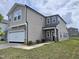Attractive two-story home with a two-car garage and well-manicured lawn at 112 Wilbur Lake Dr, Fuquay Varina, NC 27526