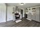 Modern kitchen with gray cabinets, white countertops, and stainless steel appliances at 1336 Hill Street St, Rocky Mount, NC 27801