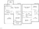 Detailed floor plan showcasing the layout of the first and second floors, including dimensions of rooms at 14 Shady Oaks Rd, Angier, NC 27501