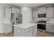 Stylish kitchen with a central island, stainless steel appliances, and a clean, contemporary design at 14 Shady Oaks Rd, Angier, NC 27501