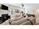 Relaxing living room featuring neutral tones and modern decor at 16 Daly Ct, Durham, NC 27705