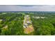 Overhead shot capturing the community's layout, with homes nestled among mature trees and landscaping at 164 E Spring Showers Trail Trl, Angier, NC 27501