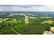 Bird's-eye view of the residential area, highlighting homes with lush landscaping and surrounding trees at 164 E Spring Showers Trail Trl, Angier, NC 27501