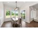 Dining room with a view of a large backyard at 164 E Spring Showers Trail Trl, Angier, NC 27501