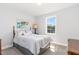 Cozy bedroom with a comfortable bed, bedside table, and natural light from the window at 20 Ingate Way, Louisburg, NC 27549