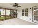 Relax on this screened porch overlooking the backyard and greenery at 2012 Summer Shire Way, Raleigh, NC 27604