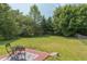 Enjoy this spacious backyard, complete with mature trees, a patio, and plenty of room for outdoor activities at 2014 Athens Ave, Durham, NC 27707