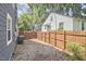 Fenced side yard provides privacy and potential for additional landscaping at 216 Northwood Cir, Durham, NC 27701