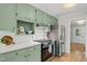Updated kitchen featuring stainless steel appliances and light countertops at 2504 W Club Blvd, Durham, NC 27705