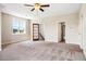 Spacious bonus room with plush carpeting and an open floor plan at 262 Salt Cedar Ln, Chapel Hill, NC 27516