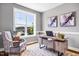 Bright office space with large window, modern desk, and stylish decor at 262 Salt Cedar Ln, Chapel Hill, NC 27516