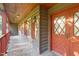 Front porch featuring a brick floor and access to the front door at 3129 Tarheel Clubhouse Road Rd, Raleigh, NC 27604