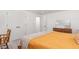 Bedroom featuring a bed, dresser, and closet at 3649 Guess Rd, Durham, NC 27705