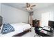 Clean bedroom featuring a ceiling fan, and study area making it a great space at 365 Jorpaul Dr, Wake Forest, NC 27587