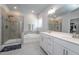 This is a luxurious main bathroom with a shower and soaking tub at 365 Jorpaul Dr, Wake Forest, NC 27587