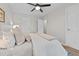 Bright bedroom featuring neutral walls, updated fixtures, and ample closet space at 5721 Meadow, Knightdale, NC 27545