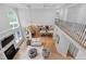 Spacious floorplan overlooking living room with hardwood floors at 602 Preston Village Way, Cary, NC 27519
