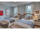 Charming bedroom with two beds, stylish linens, and windows at 633 Rolling Springs Dr, Cary, NC 27519
