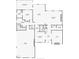 Detailed floor plan with dimensions, including kitchen, living room and bedrooms at 633 Rolling Springs Dr, Cary, NC 27519