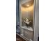 A decorative marble foyer niche featuring an elegant vase and floral arrangement at 633 Rolling Springs Dr, Cary, NC 27519
