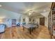 Spacious game room with a ping pong table and stylish decor at 633 Rolling Springs Dr, Cary, NC 27519