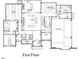 An open concept floor plan features a large kitchen, pantry, and 3-car garage at 6908 Bent Pine Pl, Raleigh, NC 27615