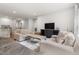 Bright living room with modern furnishings, a TV, and neutral décor, perfect for relaxation at 720 The Parks Dr, Pittsboro, NC 27312