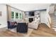 Inviting living room with a cozy fireplace and built-in shelving at 720 The Parks Dr, Pittsboro, NC 27312