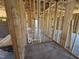 Bathroom framing highlighting the plumbing and structural elements, providing a glimpse of the future space at 76 Tuskeegee Dr, Smithfield, NC 27577