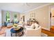 Bright living room features stylish furnishings and hardwood floors at 7713 Summercrest Dr, Apex, NC 27539