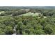 Serene aerial view featuring lush greenery with sports fields and buildings in the distance, highlighting outdoor amenities at 908 Cedar Fork Trl, Chapel Hill, NC 27514