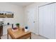 Cozy office space features a stylish desk, artwork, and ample storage at 1103 Mallory Ln, Durham, NC 27713