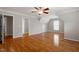 Spacious bedroom featuring hardwood flooring, natural light and neutral walls at 1153 Litchborough Way, Wake Forest, NC 27587